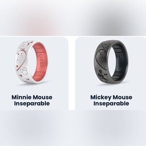 Disney Mickey and Minnie Mouse Inseparable 2 ring set